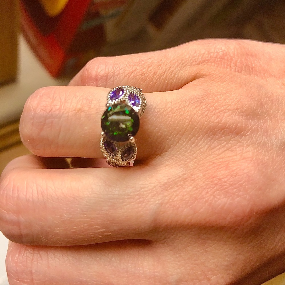 🎈5 for $35 Purple Mystic Topaz 925 SS Ring NWOT - Picture 5 of 9